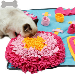 Coperta di addestramento per tappetini olfattivi per animali domestici, tappetino per alimentazione, giocattoli per l'addestramento delle abilità di ricerca del cibo per cani, coperta di addestramento per attività per animali domestici