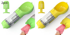 Borraccia Portatile 3 in 1 per Cani con Ciotola per Acqua, Dispenser di Sacchetti Igenici per Rifiuti e Borraccia per Animali Domestici, per Viaggi all'Aperto