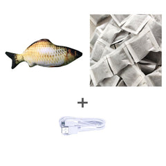 Versione senza erba gatta - Simulazione di pesce elettrico saltellante Giocattolo pesce elettrico