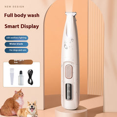 Tagliacani per animali domestici con luce LED completamente impermeabile, Tosatrice per peli di animali domestici con display LED, Tosatrici per cani per toelettatura, Lama allargata