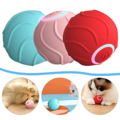 Giocattoli intelligenti per gatti: palla rotolante, interattiva per padroni e animali domestici, palla rimbalzante automatica USB, auto-divertente per gattini, palla che salta
