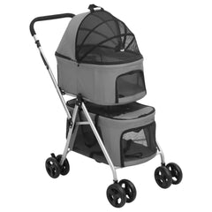 Foldable Dog Stroller for 2 Dogs, 83x Oxford Fabric