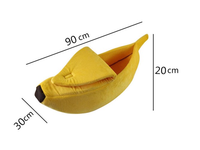 Cuccia per cani Pet House a forma di banana, tenera cuccia per animali domestici, nido, divanetto caldo per cani, letto per dormire