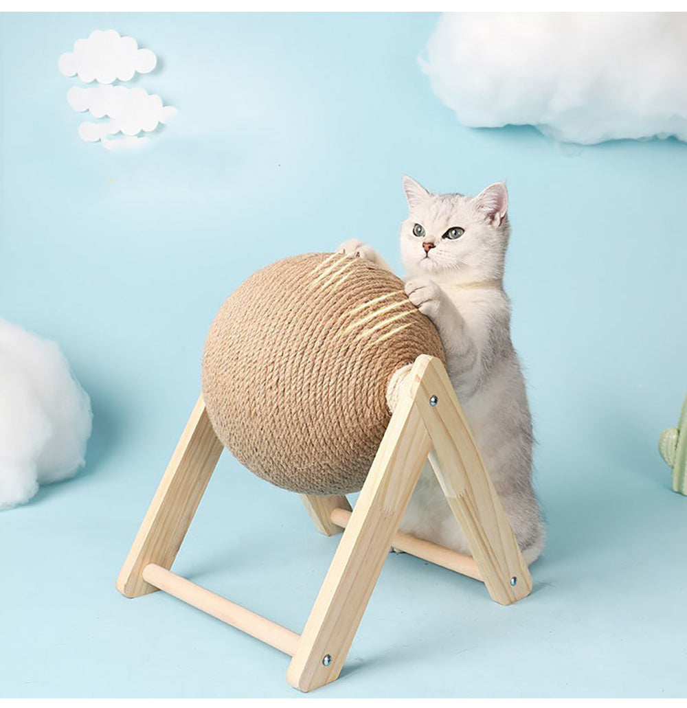Palla tiragraffi professionale verticale per gatti in sisal