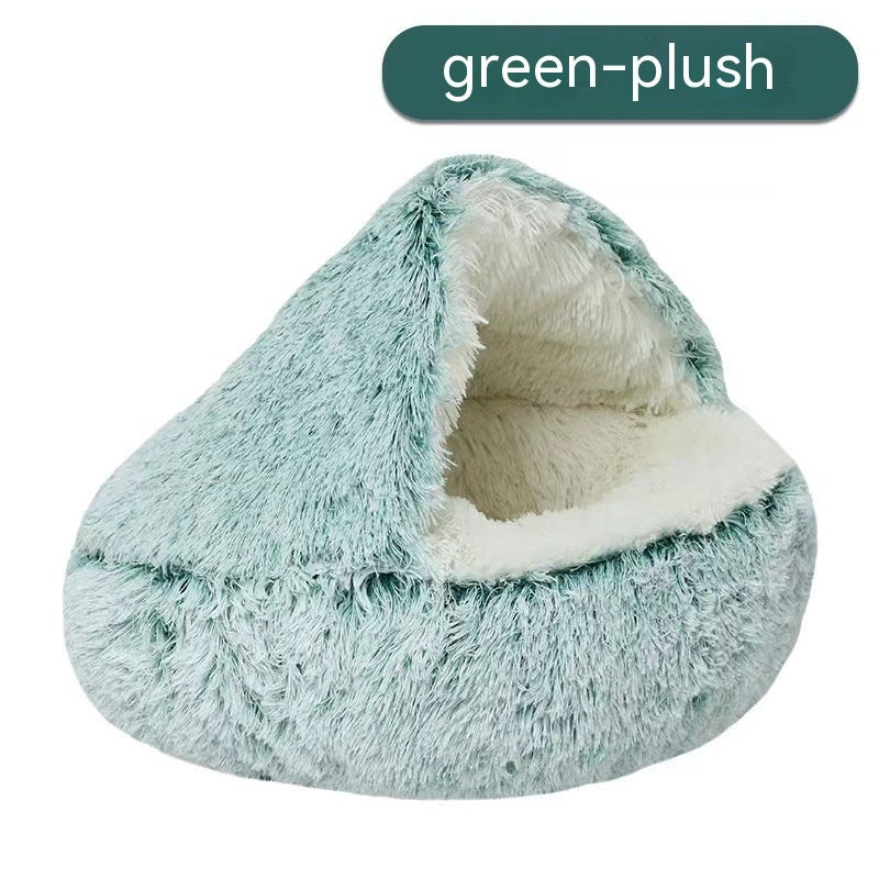 Cuccia per Gatti Semichiusa Quattro Stagioni Universale Guscio a Conchiglia Nido per Cuccioli Piccoli Forniture Invernali per Animali Domestici