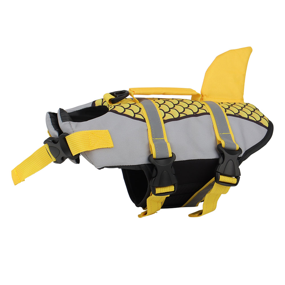 Giacca di salvataggio per cani da nuoto, gilet, vestiti, giubbotto di salvataggio, collare, pettorina, animali domestici, nuoto, costumi da bagno estivi, squame di squalo, prodotti per animali domestici
