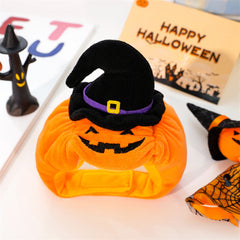 Gilet Zucca di Halloween per Cani Gatti Costume Festivo per Animali Domestici Imbracatura Divertente Abbigliamento di Ringraziamento Natale per Piccoli Animali