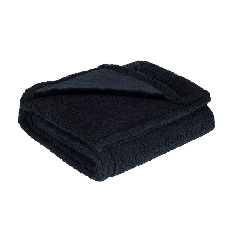 Coperta spessa per cuccia in pile di flanella di cotone e sherpa