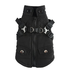 Vestito per cani in cotone invernale con cerniera, forniture per animali domestici