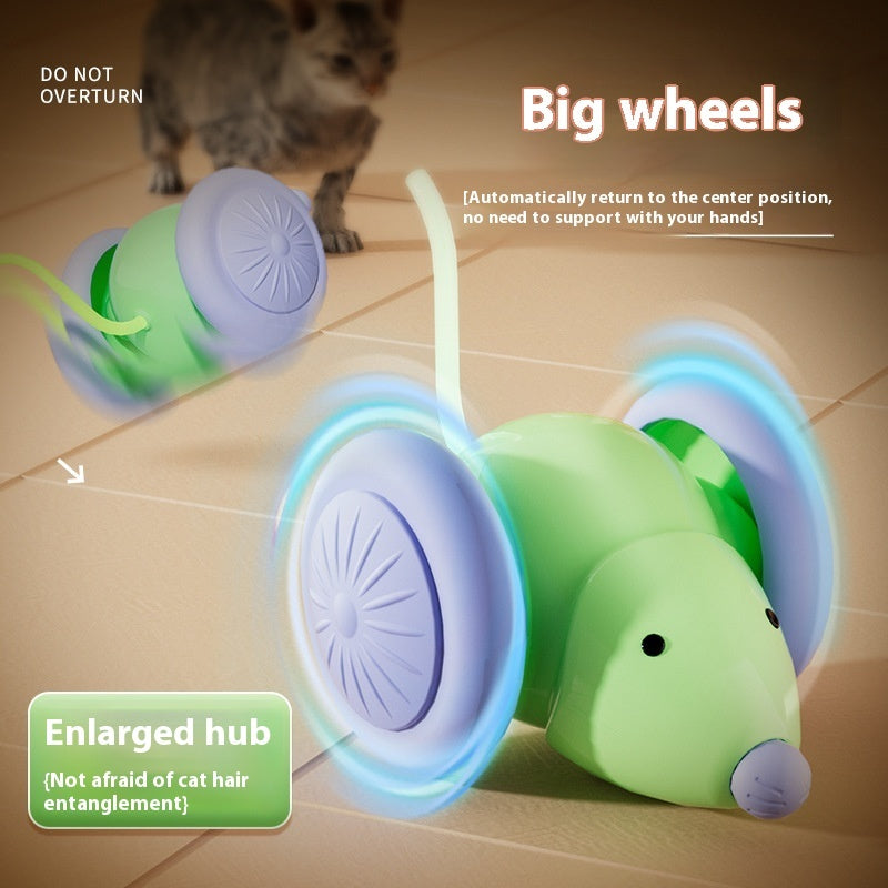 Giocattoli per animali Giocattolo interattivo per gatti Auto topo elettrica - Teaser automatico con evitamento intelligente degli ostacoli Prodotti per animali domestici