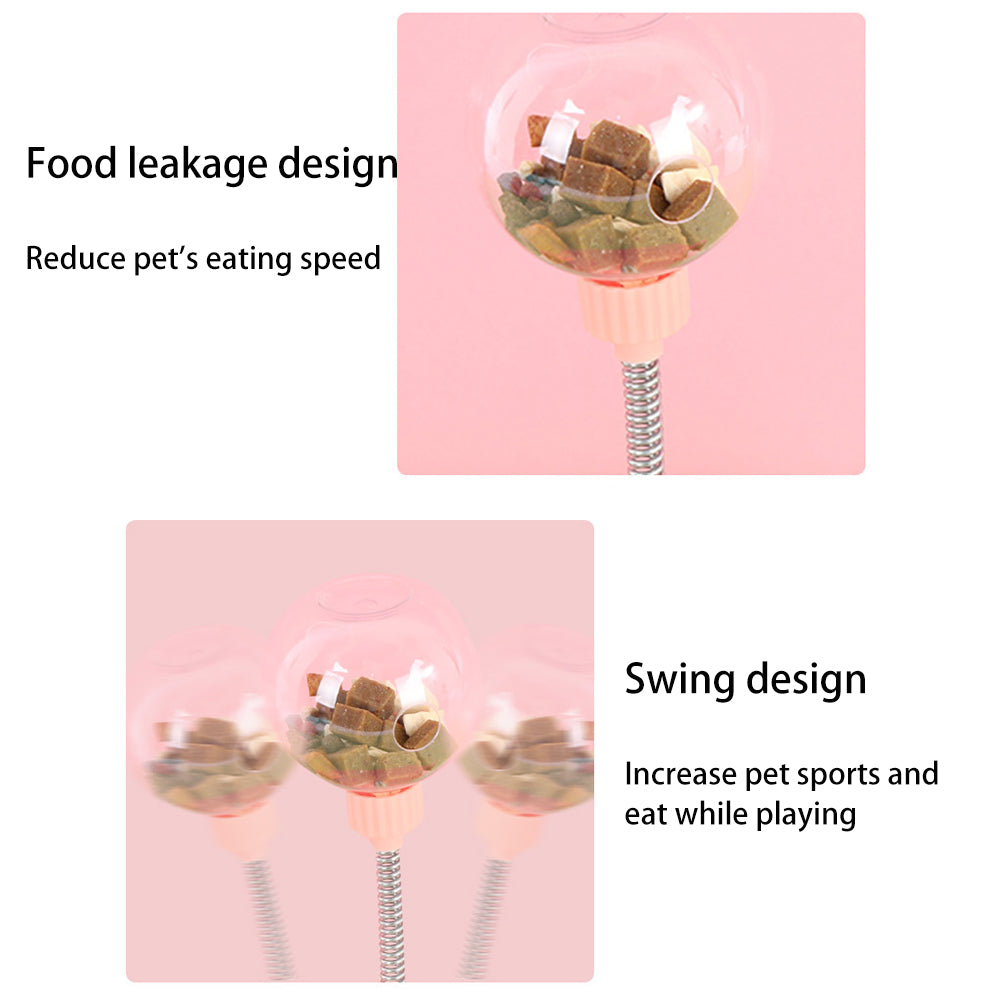 Giocattolo per gatti con erogatore di cibo, palla per animali domestici che distribuisce cibo, giocattolo interattivo oscillante e divertente, distributore di cibo per l'allenamento e il gioco, ciotola rompicapo