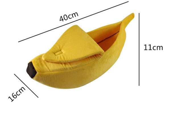 Cuccia per cani Pet House a forma di banana, tenera cuccia per animali domestici, nido, divanetto caldo per cani, letto per dormire