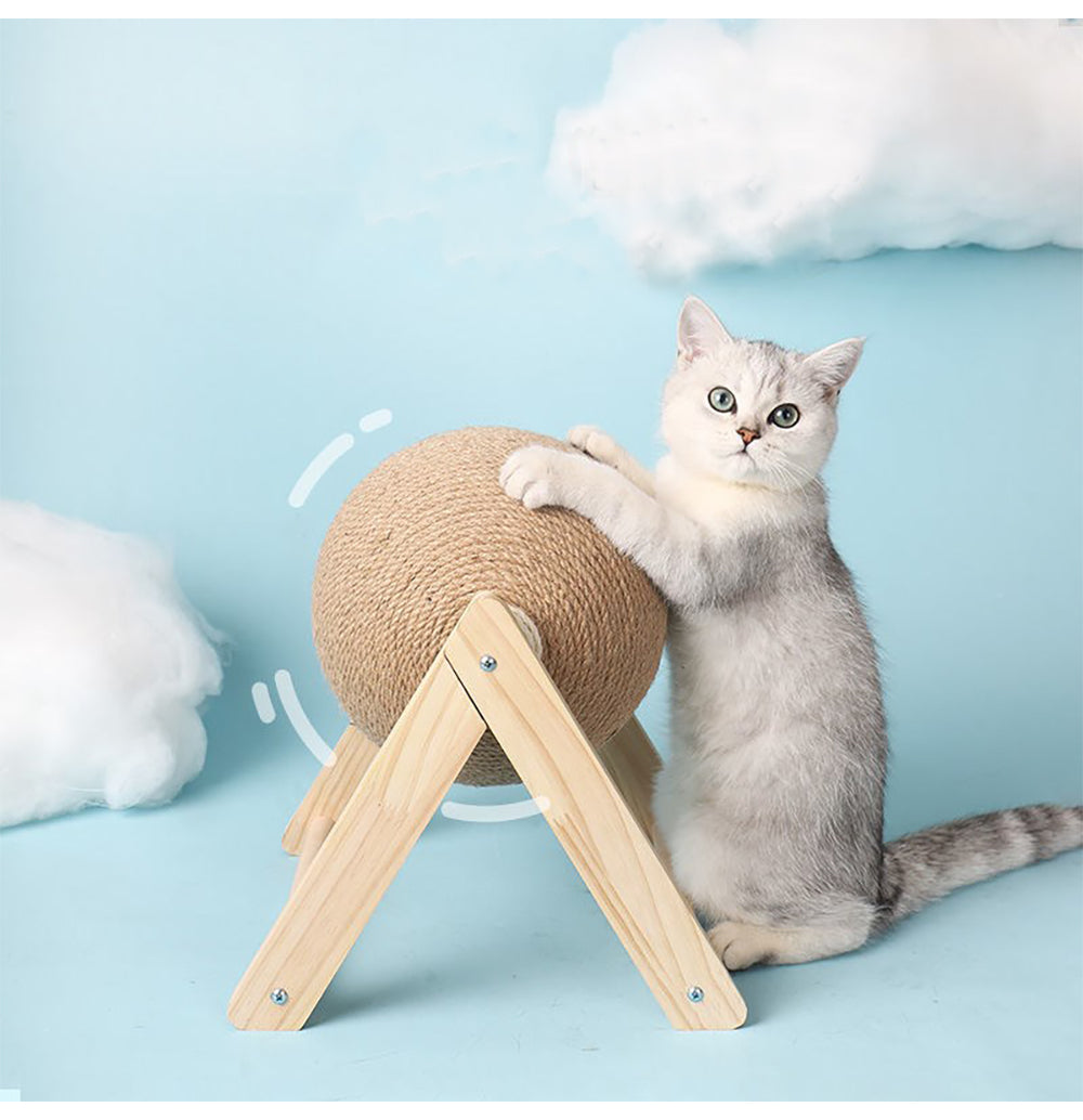 Palla tiragraffi professionale verticale per gatti in sisal