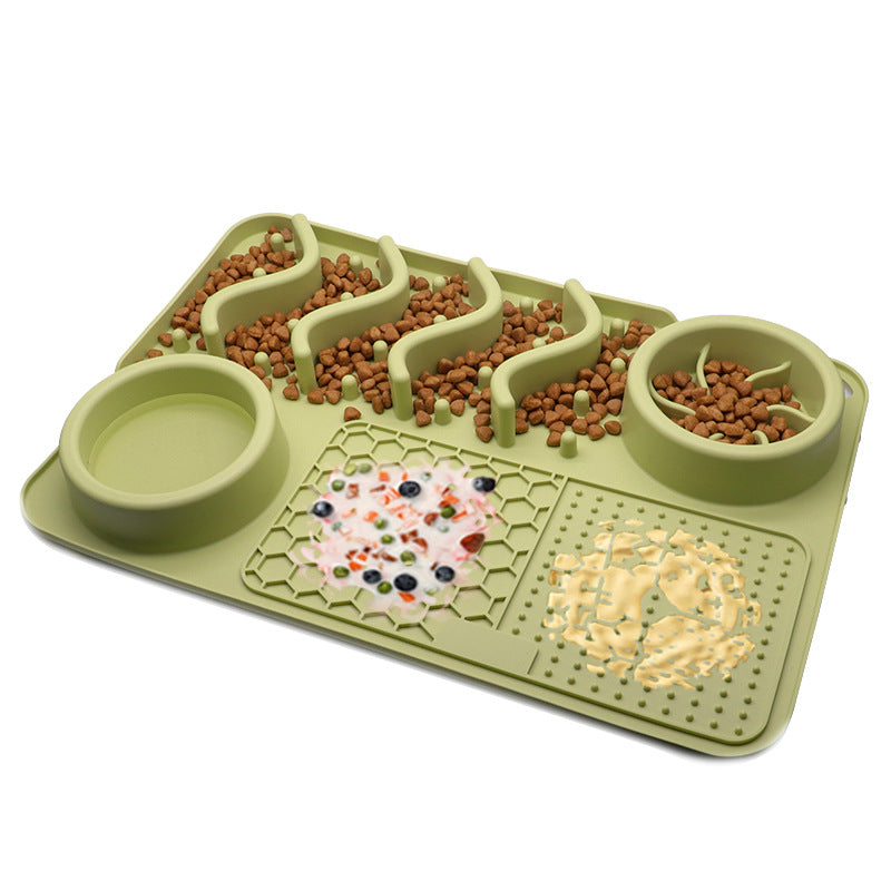 Tappetino per cani in silicone da leccare, tappetino da leccare per animali domestici in silicone, tappetino olfattivo in silicone, ciotola per alimenti multifunzionale per animali domestici