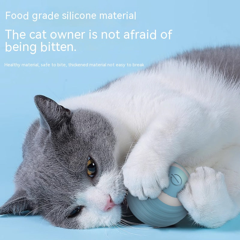 Palla giocattolo per gatti automatica che si muove, rimbalza e rotola, giocattolo intelligente che si muove da solo per gattini e gatti da interno