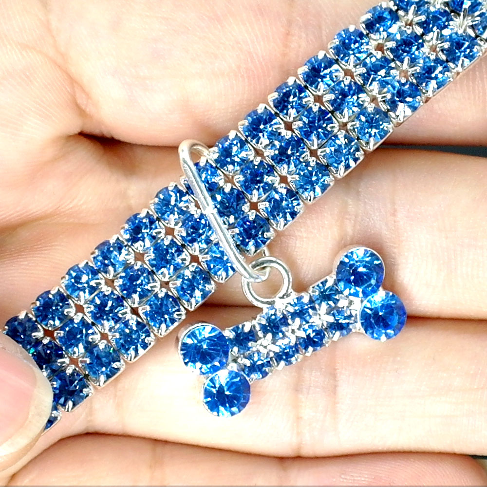 Collare per cani con strass, collare di cristallo per cuccioli Chihuahua, guinzaglio per cani di piccola taglia e gatti