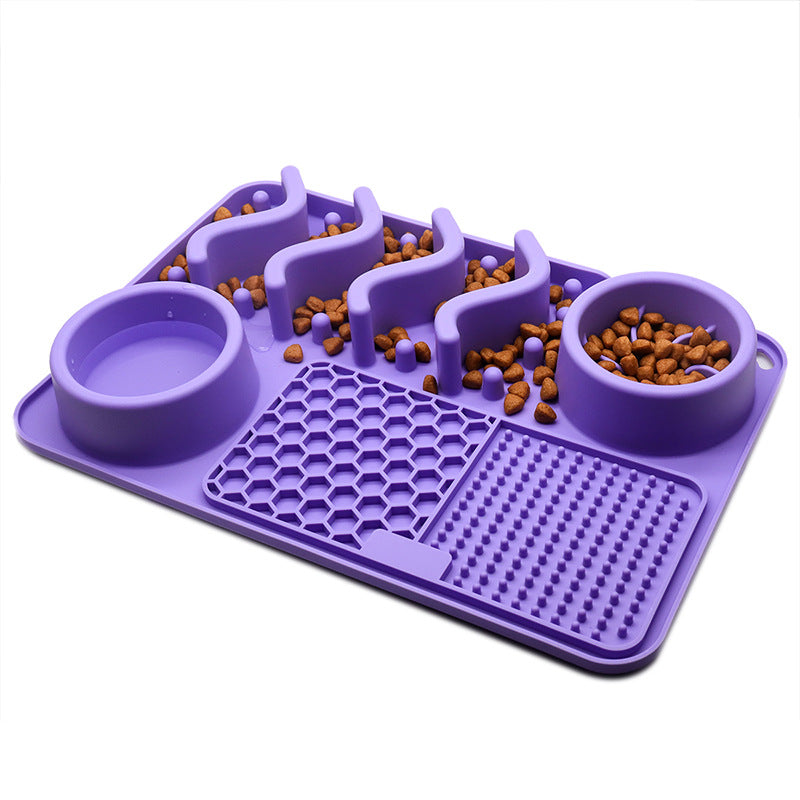 Tappetino per cani in silicone da leccare, tappetino da leccare per animali domestici in silicone, tappetino olfattivo in silicone, ciotola per alimenti multifunzionale per animali domestici