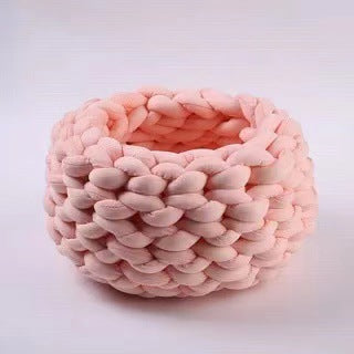 Cuccia per Gatti, Cuscino Morbido in Peluche Lungo, Tappeto Caldo per Animali Domestici, Carino Cuccia per Gatti, Letto Cesto Rotondo Soffice, Tocco Confortevole, Prodotti per Animali Domestici