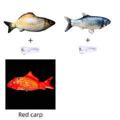 Versione senza erba gatta - Simulazione di pesce elettrico saltellante Giocattolo pesce elettrico