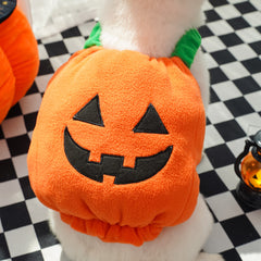 Gilet Zucca di Halloween per Cani Gatti Costume Festivo per Animali Domestici Imbracatura Divertente Abbigliamento di Ringraziamento Natale per Piccoli Animali