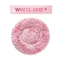 Cuccia per cani Fluffy Donut – Letto per animali domestici caldo, morbido, in peluche lungo – Cuccia per cani e gatti – Tappetino per divano lavabile – Cuccia calmante per cani di taglia piccola e grande