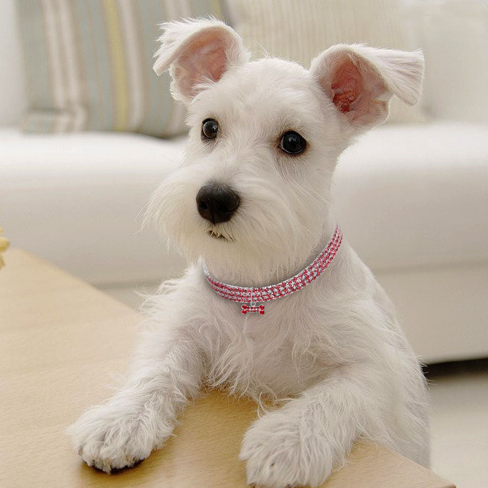 Collare per cani con strass, collare di cristallo per cuccioli Chihuahua, guinzaglio per cani di piccola taglia e gatti