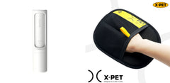 2-1 Spazzola riutilizzabile per la rimozione dei peli di animali domestici, rullo levapelucchi portatile efficace, strumento autopulente per la rimozione di peli e polvere di gatti e cani