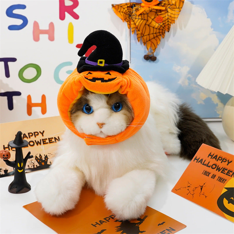 Gilet Zucca di Halloween per Cani Gatti Costume Festivo per Animali Domestici Imbracatura Divertente Abbigliamento di Ringraziamento Natale per Piccoli Animali