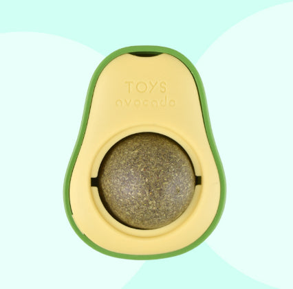 Giocattolo multifunzionale Catnip Menta Gatto Avocado Girevole a 360 gradi, autoriparante, per animali domestici