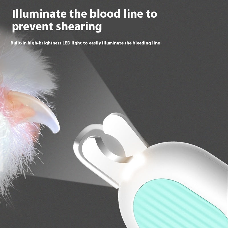Forbici Tagliaunghie per Gatti a LED Ergonomiche per Animali Domestici