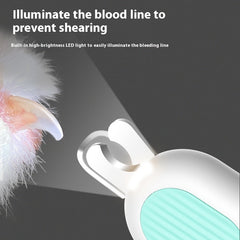 Forbici Tagliaunghie per Gatti a LED Ergonomiche per Animali Domestici