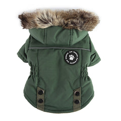Vestito per cani in cotone invernale con cerniera, forniture per animali domestici