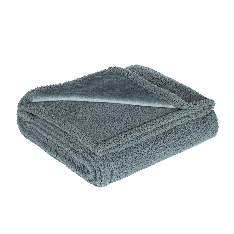 Coperta spessa per cuccia in pile di flanella di cotone e sherpa