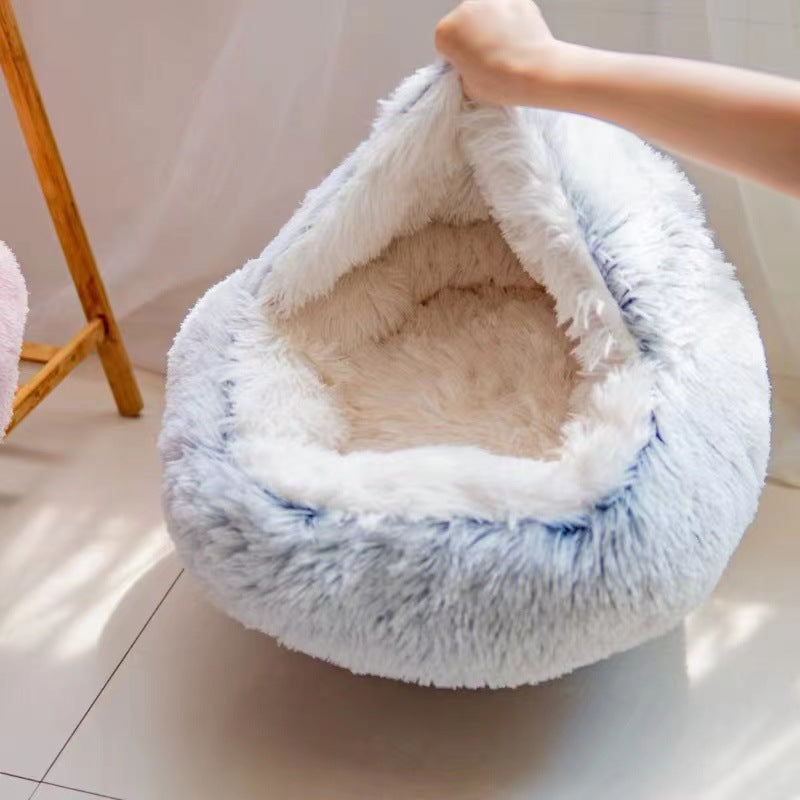 Cuccia per Gatti Semichiusa Quattro Stagioni Universale Guscio a Conchiglia Nido per Cuccioli Piccoli Forniture Invernali per Animali Domestici