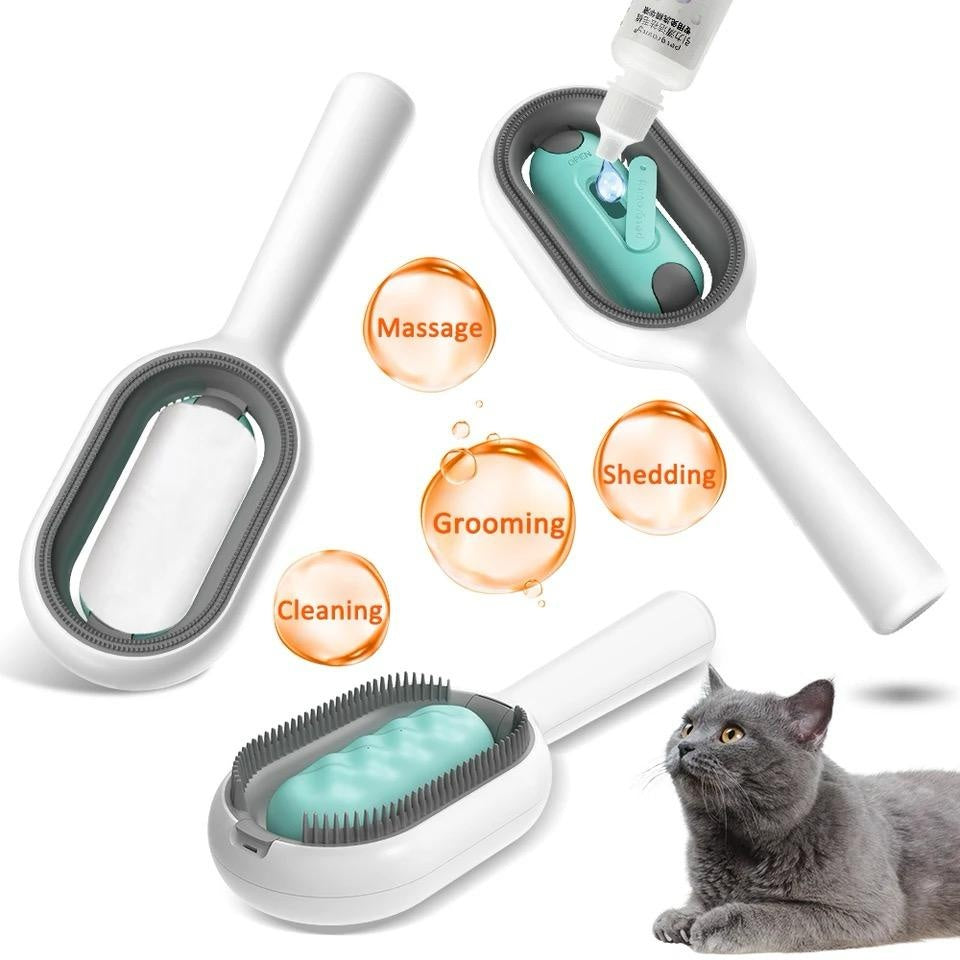 Spazzola per toelettatura animali, pettine districante per cani, spazzola per gatti per rimuovere peli fluttuanti e peli appiccicosi con serbatoio, accessori per la pulizia degli animali domestici