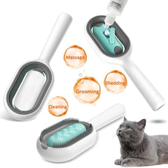 Spazzola per toelettatura animali, pettine districante per cani, spazzola per gatti per rimuovere peli fluttuanti e peli appiccicosi con serbatoio, accessori per la pulizia degli animali domestici