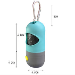 Dispenser per sacchetti igienici per animali domestici con luce LED per cani gatti, sacchetti per raccogliere le feci del cane, porta sacchetti igienici, accessori per la pulizia degli animali domestici