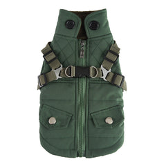 Vestito per cani in cotone invernale con cerniera, forniture per animali domestici