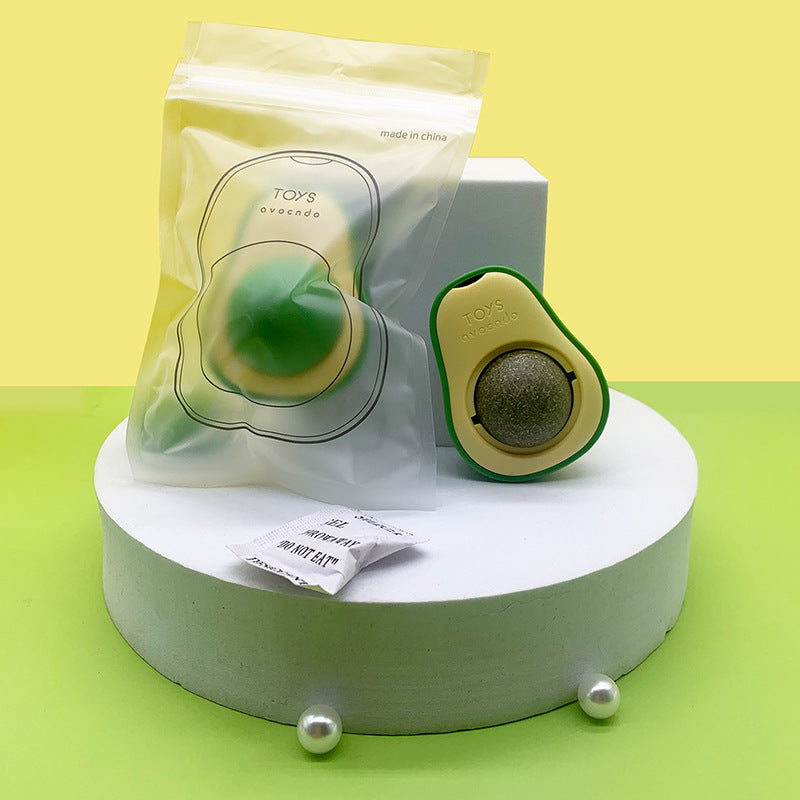 Giocattolo multifunzionale Catnip Menta Gatto Avocado Girevole a 360 gradi, autoriparante, per animali domestici