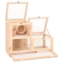Hamster Cage 81x40x60 cm Solid Fir Wood