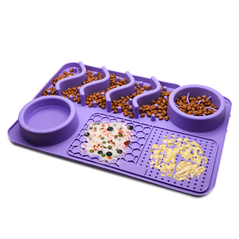 Tappetino per cani in silicone da leccare, tappetino da leccare per animali domestici in silicone, tappetino olfattivo in silicone, ciotola per alimenti multifunzionale per animali domestici