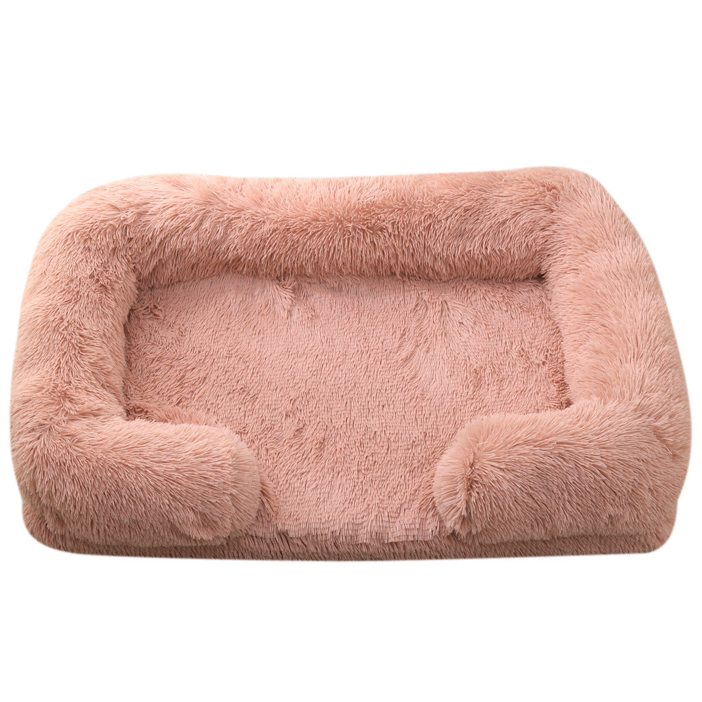 Cuccia Rotonda in Peluche per Cani Invernale