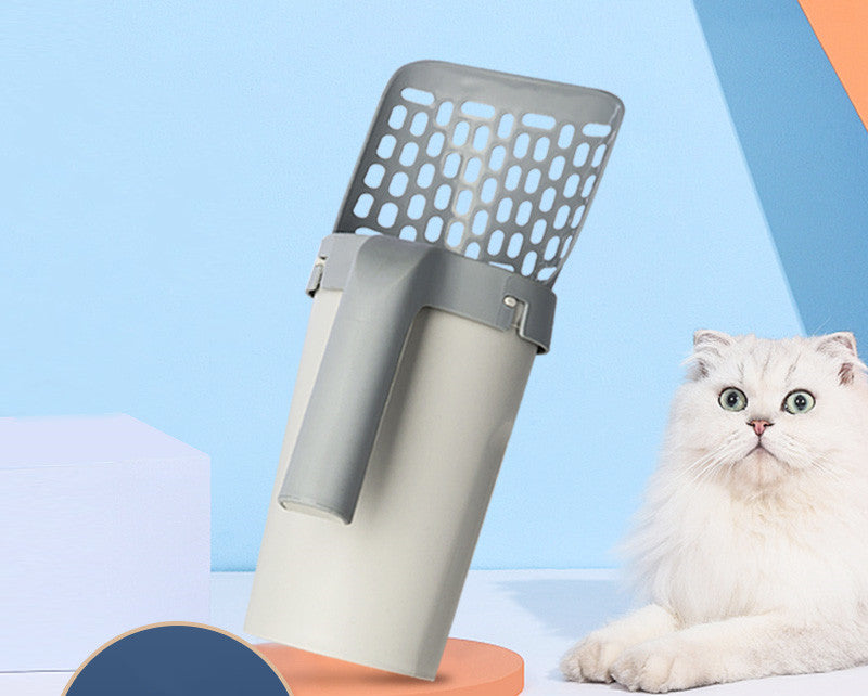 Set Paletta per Lettiera Integrata con Scatola Portaoggetti per Gatti Pigri