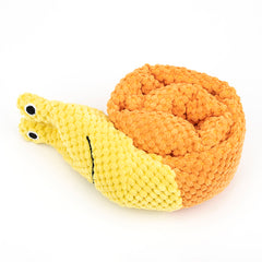 Giocattoli per cani Snail Snuffle Toys, giocattoli cigolanti per animali domestici, giochi cerebrali, distributori di snack per l'allenamento dell'istinto di ricerca del cibo, giocattoli di peluche arricchenti "nascondi e annusa" contro la noia