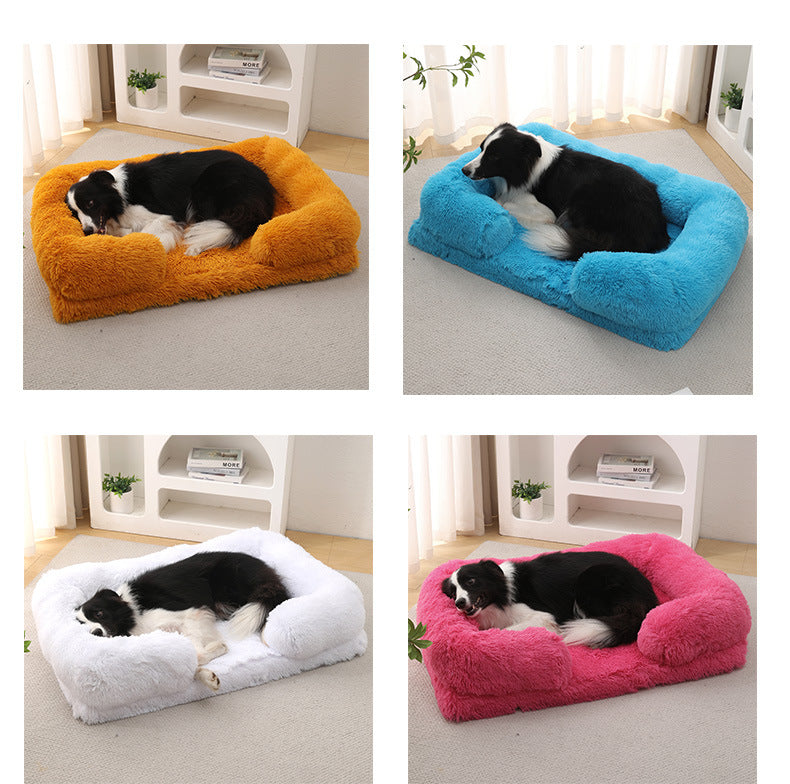 Cuccia Rotonda in Peluche per Cani Invernale