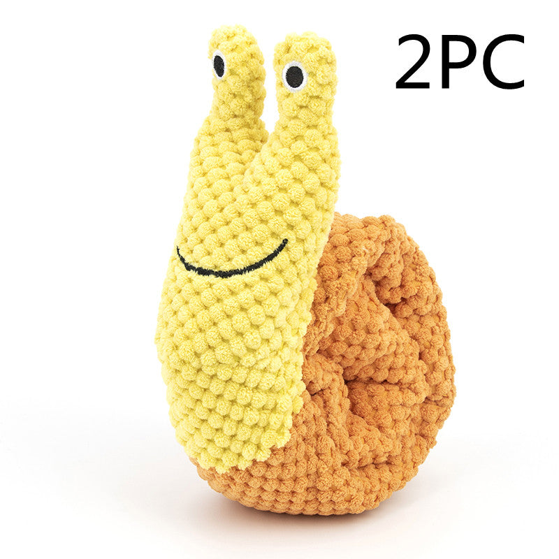 Giocattoli per cani Snail Snuffle Toys, giocattoli cigolanti per animali domestici, giochi cerebrali, distributori di snack per l'allenamento dell'istinto di ricerca del cibo, giocattoli di peluche arricchenti "nascondi e annusa" contro la noia