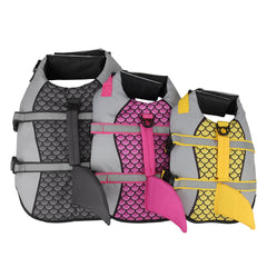 Giacca di salvataggio per cani da nuoto, gilet, vestiti, giubbotto di salvataggio, collare, pettorina, animali domestici, nuoto, costumi da bagno estivi, squame di squalo, prodotti per animali domestici