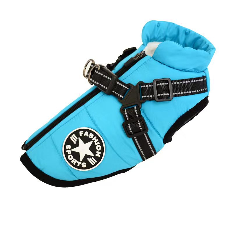 Vestiti Impermeabili per Cani Cappotto Invernale per Cani con Imbracatura Abbigliamento Caldo per Animali Domestici Giacca per Cani di Taglia Grande Cappotto Chihuahua Labrador Costume