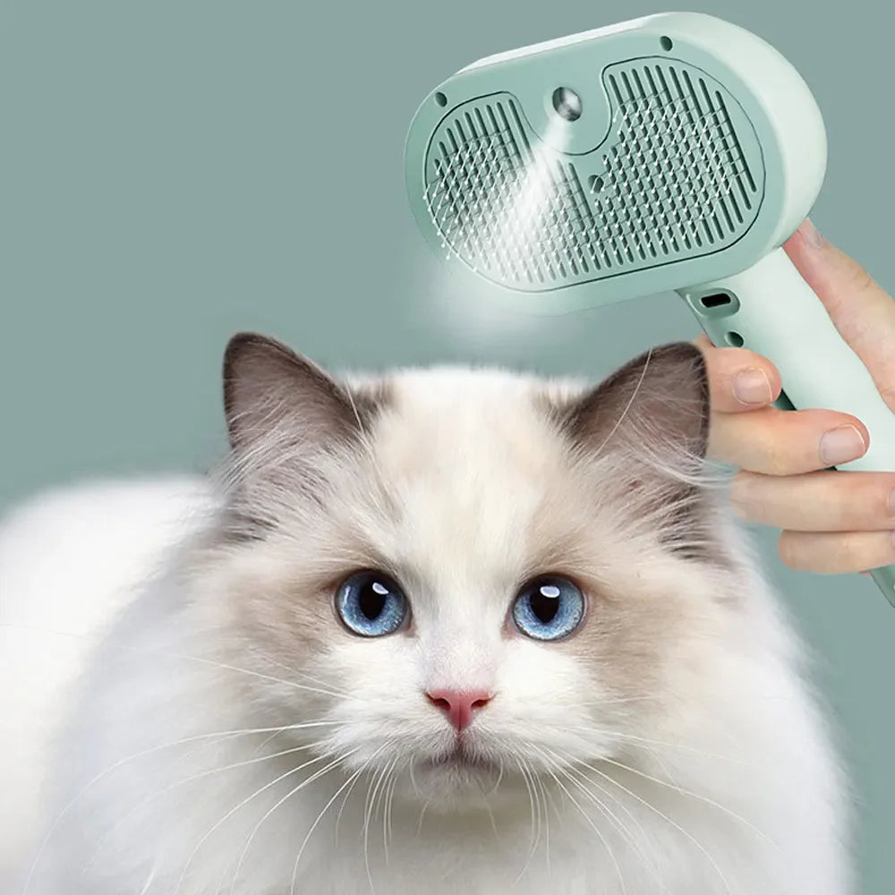 Pettine spray per animali domestici Rimuovi peli di animali domestici Spazzola per la pulizia Strumenti per la toelettatura di cani e gatti Pettine umidificatore con nebulizzatore d'acqua Forniture per animali domestici