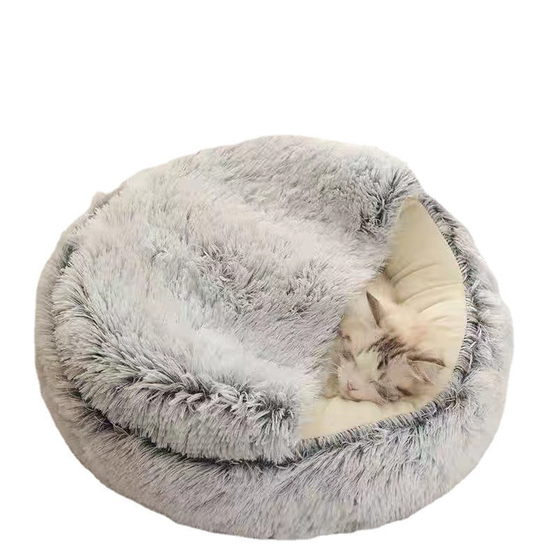 Cuccia per Gatti Semichiusa Quattro Stagioni Universale Guscio a Conchiglia Nido per Cuccioli Piccoli Forniture Invernali per Animali Domestici